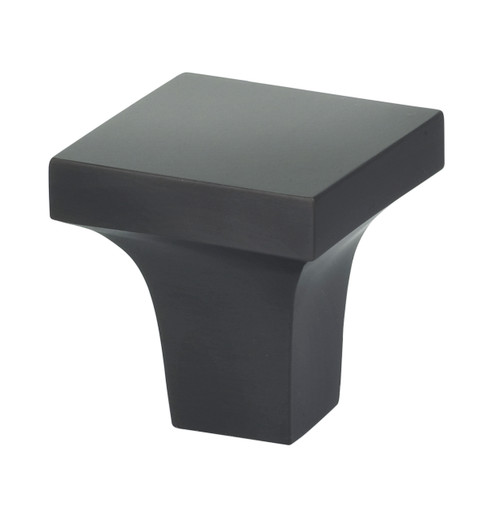 Omnia 9004/40.10B: 1-1/2" Ultima Square Cabinet Knob - Oil Rubbed Black