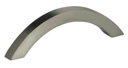 Omnia 9007/86.15: 3-3/8" cc Ultima I Bow Cabinet Pull - Satin Nickel