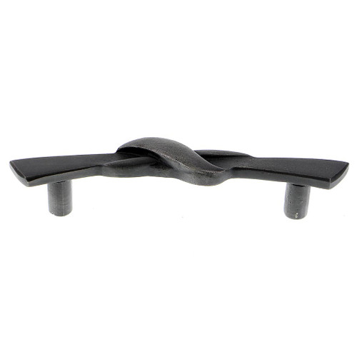 Hawk Hill 437BI: 5-1/2" cc Entwined Cabinet Pull - Black Iron