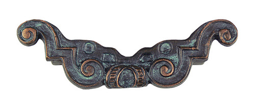 Hawk Hill 458AP: 3" cc Ornate Cabinet Pull - Polished Pewter