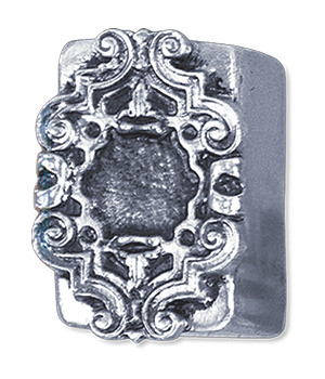 Hawk Hill BC16SP: 4-1/2" Ornate Bolt Cover - Satin Pewter