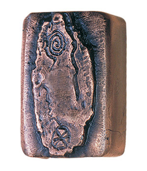 Hawk Hill BC8SS: 4-1/2" Petroglyph Bolt Cover - Brass