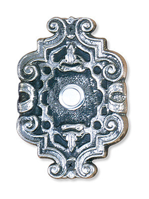 Hawk Hill BP16AP:  Ornate Door Bell - Polished Pewter