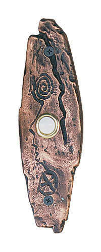 Hawk Hill BP8AP:  Petroglyph Door Bell - Polished Pewter