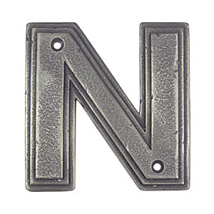 Hawk Hill CLNBI: 4-3/4" Classic Letter N - Black Iron