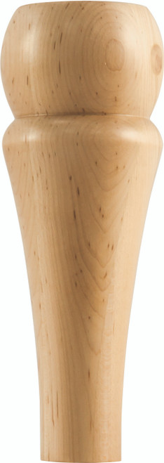 Hardware Resources BF15-1-8-HMP: Round Contemporary Bun Foot - Hard Maple