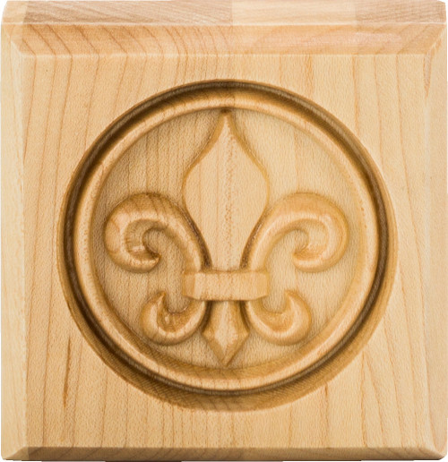Hardware Resources FDLROS1ALD: Fleur-de-Lis Rosette - Alder