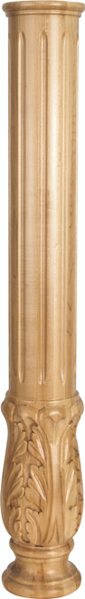 Hardware Resources FP1-ALD: Acanthus Fireplace Column - Alder