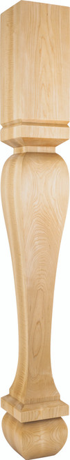 Hardware Resources P13-5-42-WB: Footed Square Post - White Birch