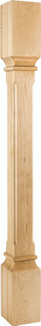 Hardware Resources P38-3.5-RW: Fluted Edge Post - Rubberwood