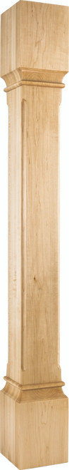 Hardware Resources P38-5-42-RW: Fluted Edge Post - Rubberwood
