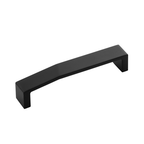 Belwith B077155-MB: 128mm cc Veer Cabinet Pull - Matte Black