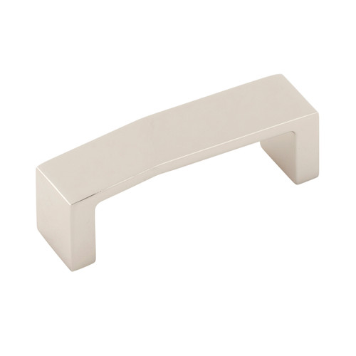 Belwith B077400-14: 3" cc Veer Cabinet Pull - Polished Nickel