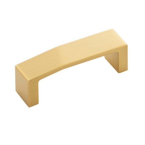 Belwith B077400-BGB: 3" cc Veer Cabinet Pull - Brushed Golden Brass