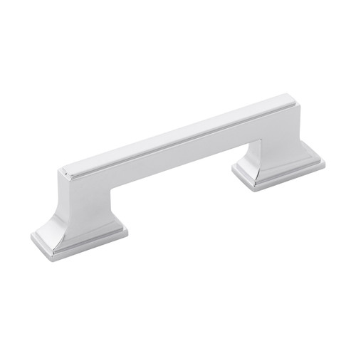 Belwith B077461-CH: 3" & 96mm cc Brownstone Cabinet Pull - Chrome