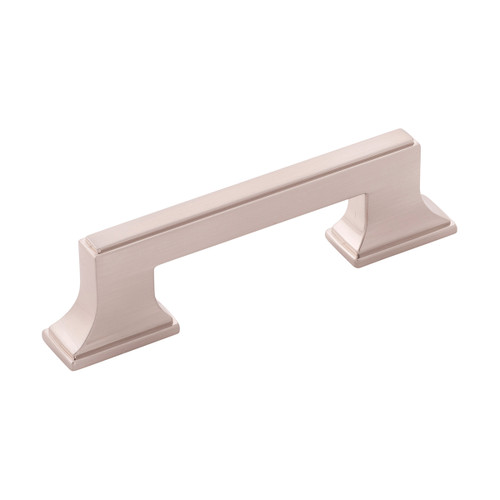 Belwith B077461-SN: 3" & 96mm cc Brownstone Cabinet Pull - Satin Nickel