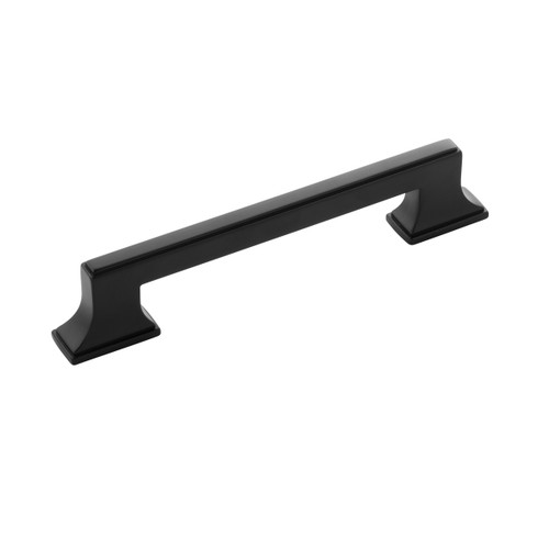 Belwith B077462-MB: 128mm cc Brownstone Cabinet Pull - Matte Black