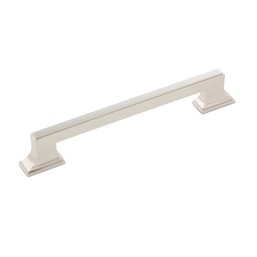Belwith B077463-14: 160mm cc Brownstone Cabinet Pull - Polished Nickel