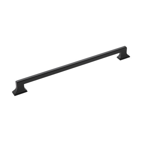 Belwith B077465-MB: 12" cc Brownstone Cabinet Pull - Matte Black