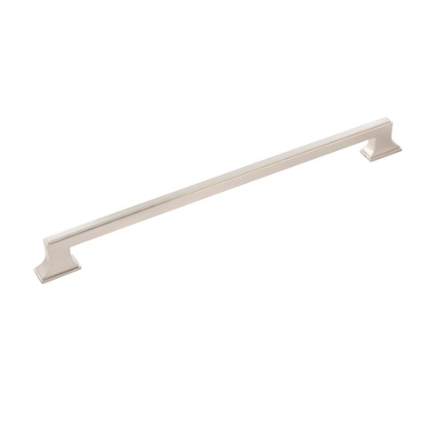 Belwith B077465-SN: 12" cc Brownstone Cabinet Pull - Satin Nickel
