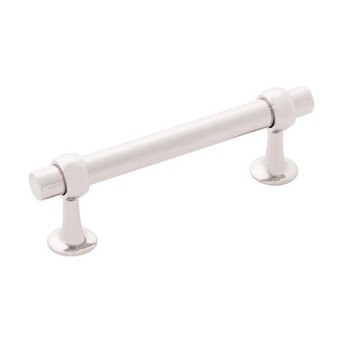Belwith B077523-14: 96mm cc Ostia Cabinet Pull - Polished Nickel