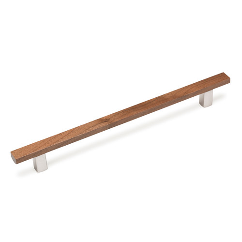 Century40669C-32DWAL: 224mm cc Wood Cabinet Pull - Walnut