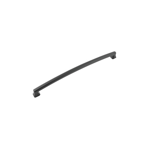 Hickory P3238-MB: 12" cc Bridges Cabinet Pull - Matte Black