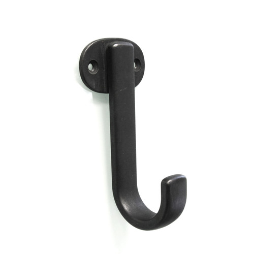 Hickory S077189-BI: 4-3/4" Euro-Contemporary Single Wall Hook - Black Iron