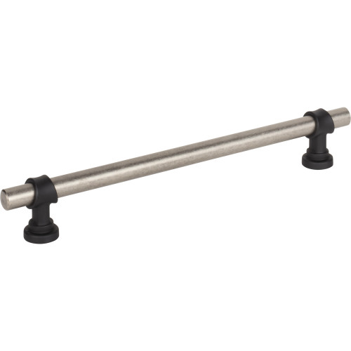 Top Knobs M2743: 7-9/16" cc Dakota Bit Cabinet Pull - Pewter Antique/Flat Black