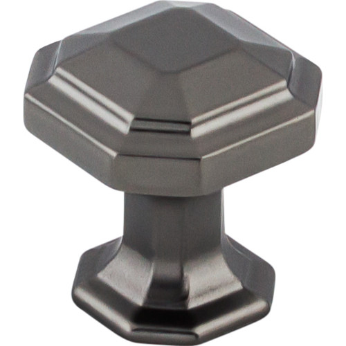 Top Knobs TK286AG: 1-1/8" Emerald Octagon Cabinet Knob - Ash Gray
