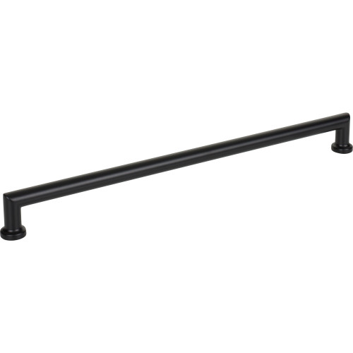 Top Knobs TK3156BLK: 12" cc Morris D-Handle Cabinet Pull - Flat Black