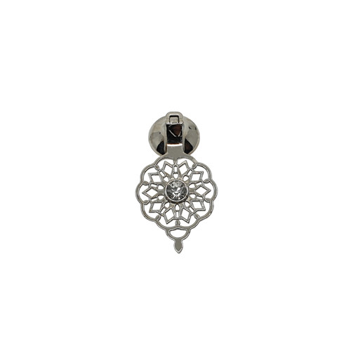 Topex W681035:  Ottoman Pendant Cabinet Pull - Satin Nickel/Clear