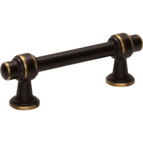 Atlas 314-CFB: 3" cc Bronte Bit Cabinet Pull - Cafe Bronze