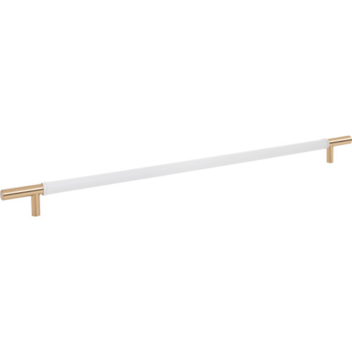 Atlas AP05-WT-WB: 17" cc Zanzibar Appliance Pull - White/Warm Brass