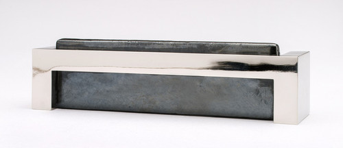 Sietto P-1802-PN: 128mm cc Skyline Cabinet Pull - Iridescent Black w/Polished Nickel Base