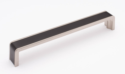 Sietto P-2000-8-MB-SN: 8" cc Fusion Cabinet Pull - Matte Black/Satin Nickel