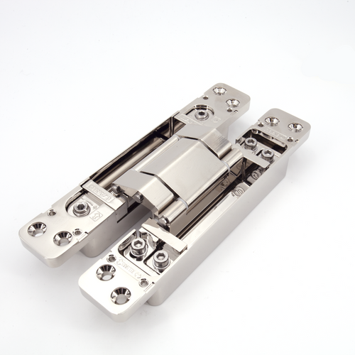 Sugatsune HES3D-E190PN-UL: 190mm 3-Way Adjustable Concealed Door Hinge - Polished Nickel