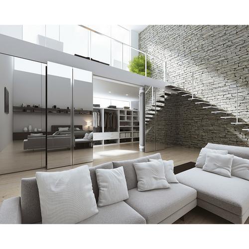 Sugatsune LIN-X1000/WT-S: MonoFLat 19mm Overlay Lateral Opening Door System - White