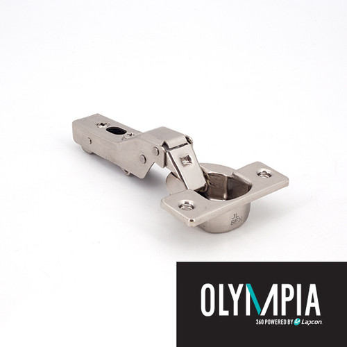 Sugatsune H360-C26-16T: 16mm Overlay Olympia Self-Closing Concealed Cabinet Hinge for Thick Door - Polished Nickel