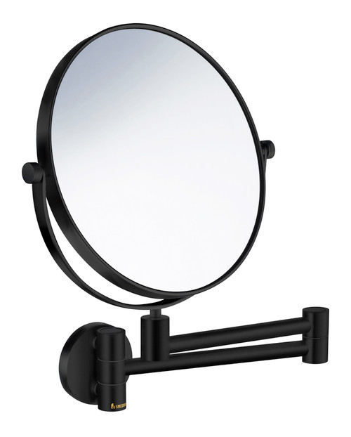 Smedbo FB438: Outline Wall-Mount Swing Arm Shaving/Make-Up Mirror - Matte Black