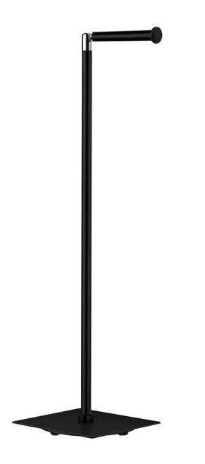 Smedbo FB636: Outline Lite Freestanding Toilet Paper Holder w/Spare Holder - Matte Black
