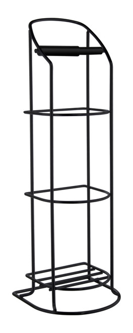 Smedbo BB1220: Beslagsboden Freestanding Toilet Paper Holder w/Spare Holder - Matte Black