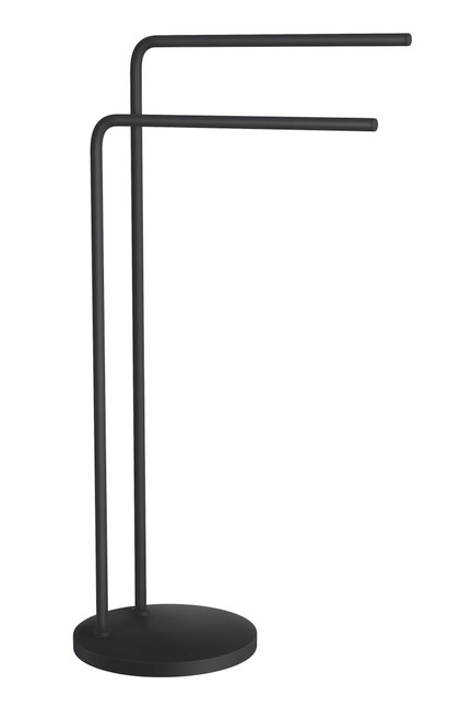 Smedbo BB1231: Beslagsboden Freestanding Double Towel Rail - Matte Black