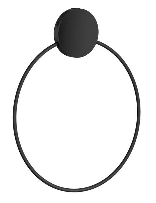 Smedbo BB344: Beslagsboden Wall-Mount Towel Ring (self-adhesive) - Matte Black
