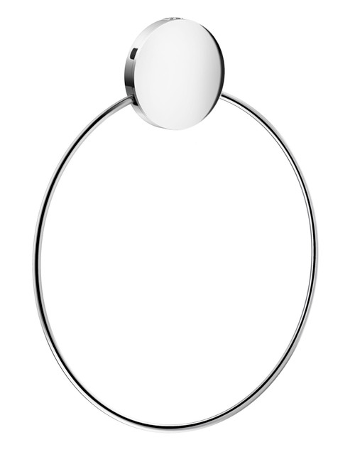 Smedbo BK344: Beslagsboden Wall-Mount Towel Ring (self-adhesive) - Polished Chrome
