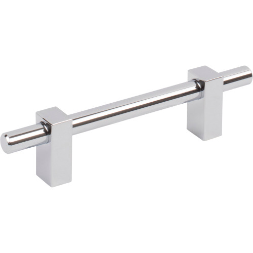 Jeffrey Alexander 478-96PC: 96mm cc Larkin Bar Cabinet Pull - Polished Chrome