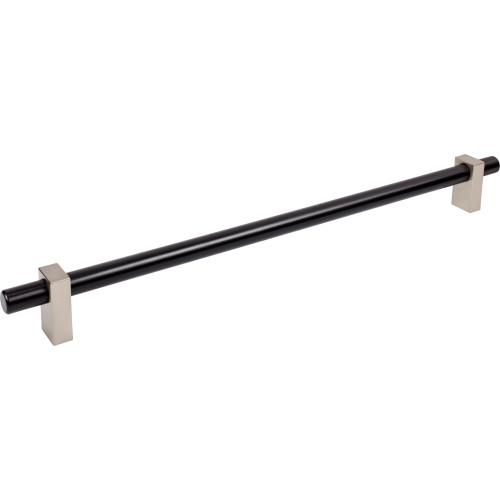 Jeffrey Alexander 478-18MBSN: 18" cc Larkin Appliance Pull - Satin Nickel/Matte Black