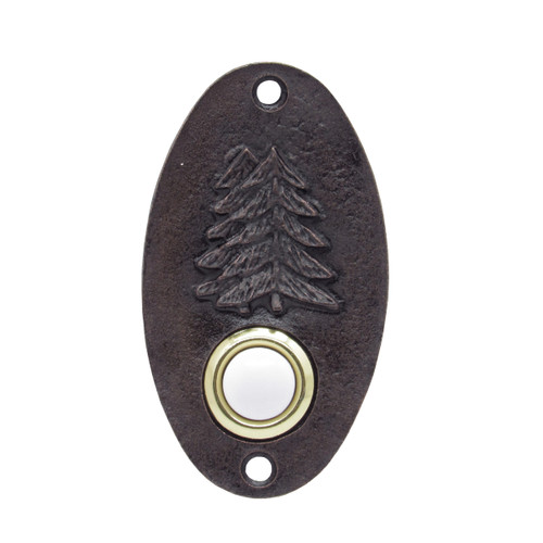 Buck Snort DB00002-6300: 3-1/4" Oval Pine Tree Door Bell - Oil Rubbed Bronze