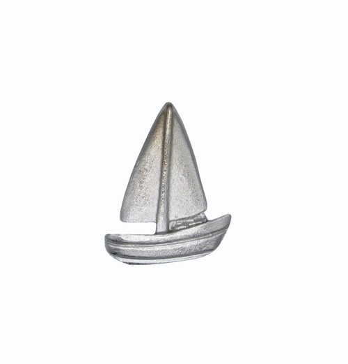 Buck Snort KB00060-0100: 1-1/4" Simple Sailboat Cabinet Knob - Nickel