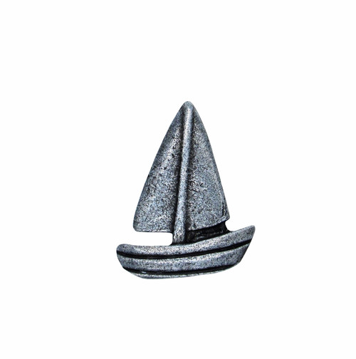 Buck Snort KB00060-5100: 1-1/4" Simple Sailboat Cabinet Knob - Oxidized Pewter